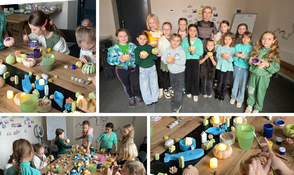 У Вінниці виготовили гіпсові підсвічники-гарбузики для українських воїнів