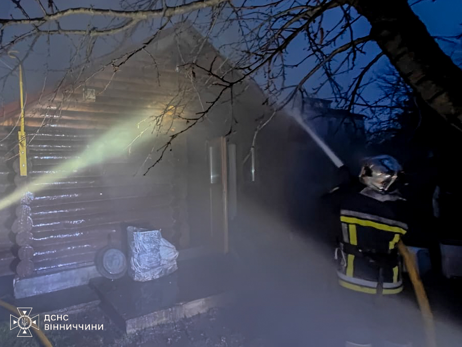 На Вінниччині за добу сталися п’ять пожеж: горіли житлові будинки, господарча споруда та сауна