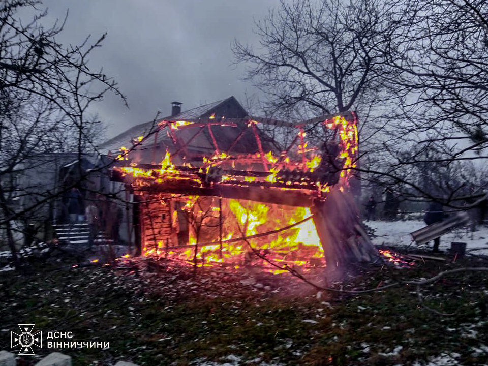 На Вінниччині під час пожежі в житловому будинку загинув чоловік