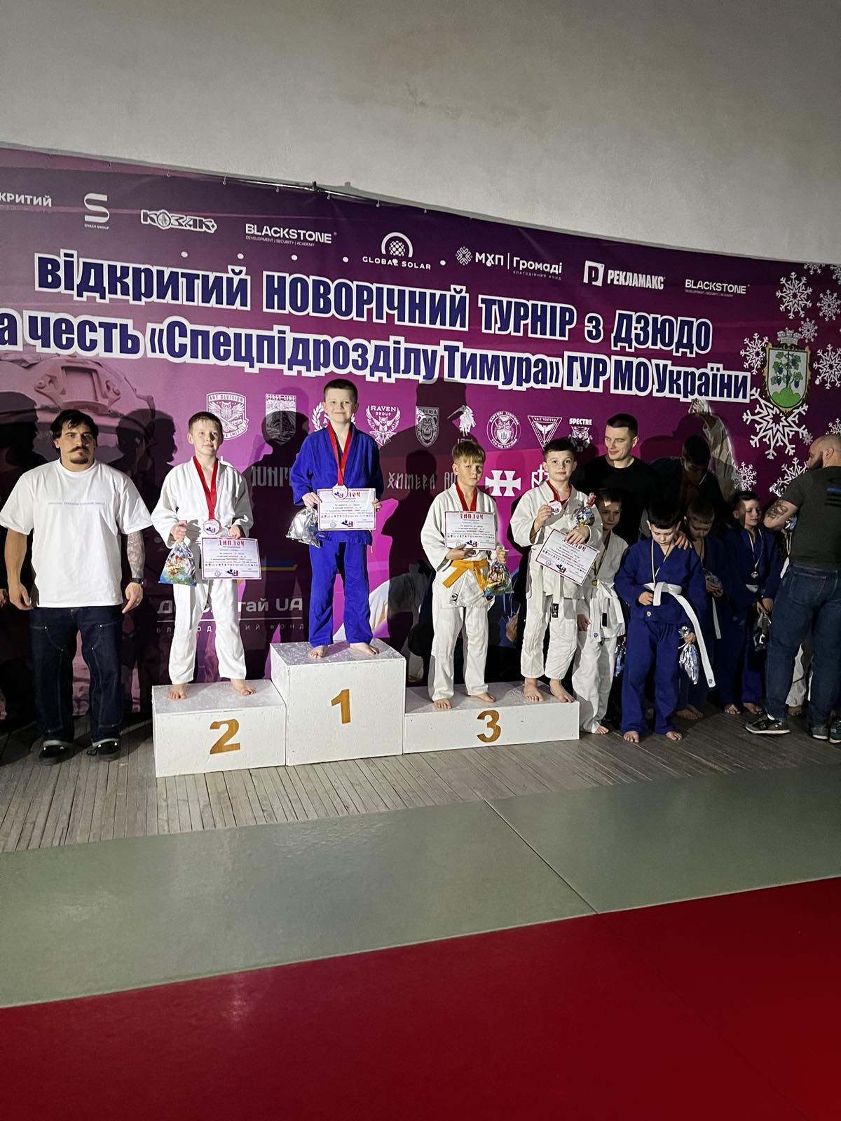 Юні вінницькі дзюдоїсти вибороли 24 нагороди на «Новорічному турнірі»