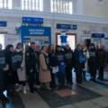 На вінницькому вокзалі з’явилася інтерактивна інсталяція проти торгівлі людьми
