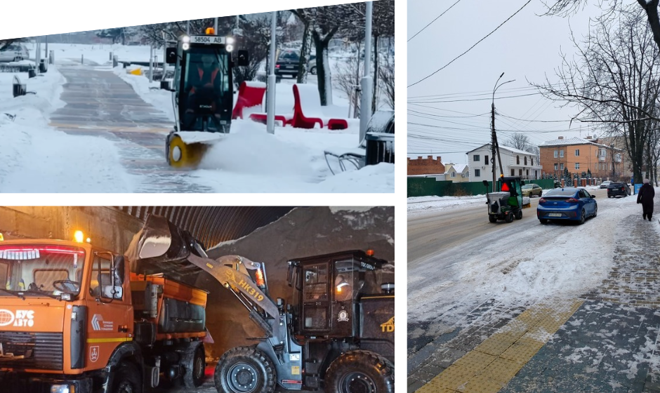 зима1 (1) Мороз і сніг у Вінниці: комунальники забезпечують безпеку на дорогах