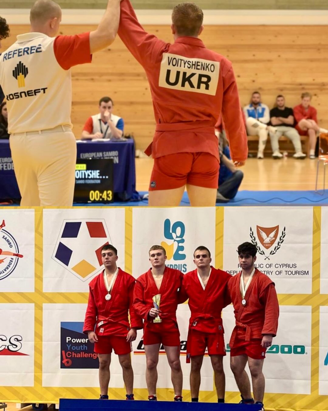 Вінницькі самбісти вибороли дві перемоги на Кубку світу на Кіпрі