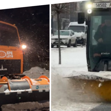 У Вінниці всю ніч  комунальники розчищали вулиці міста від снігу