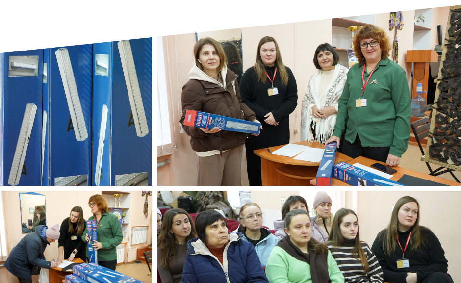 Британські волонтери подарували вінницьким родинам акумуляторні ліхтарі