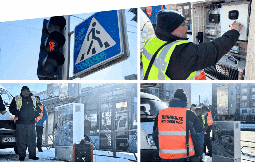 Вінницькі світлофори забезпечують роботу генераторами під час відключень світла