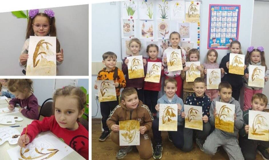 Підсніжники з ароматом кави: як у Вінниці малеча опановувала незвичний живопис