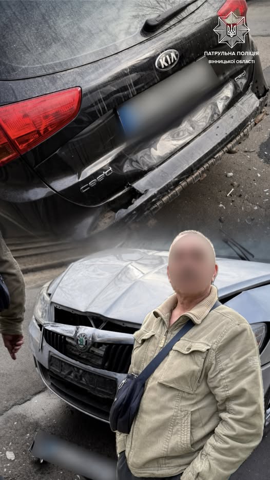 У Вінниці водій у 12 разів перевищив норму алкоголю та влаштував ДТП