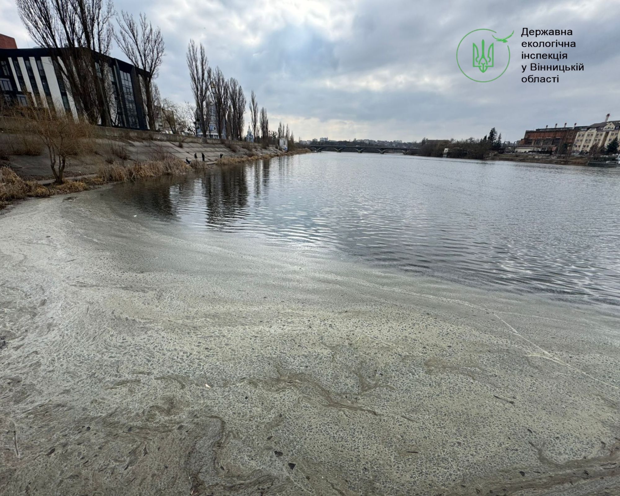 Плями невідомого походження на Південному Бузі: екологи та поліція з’ясовують причини забруднення