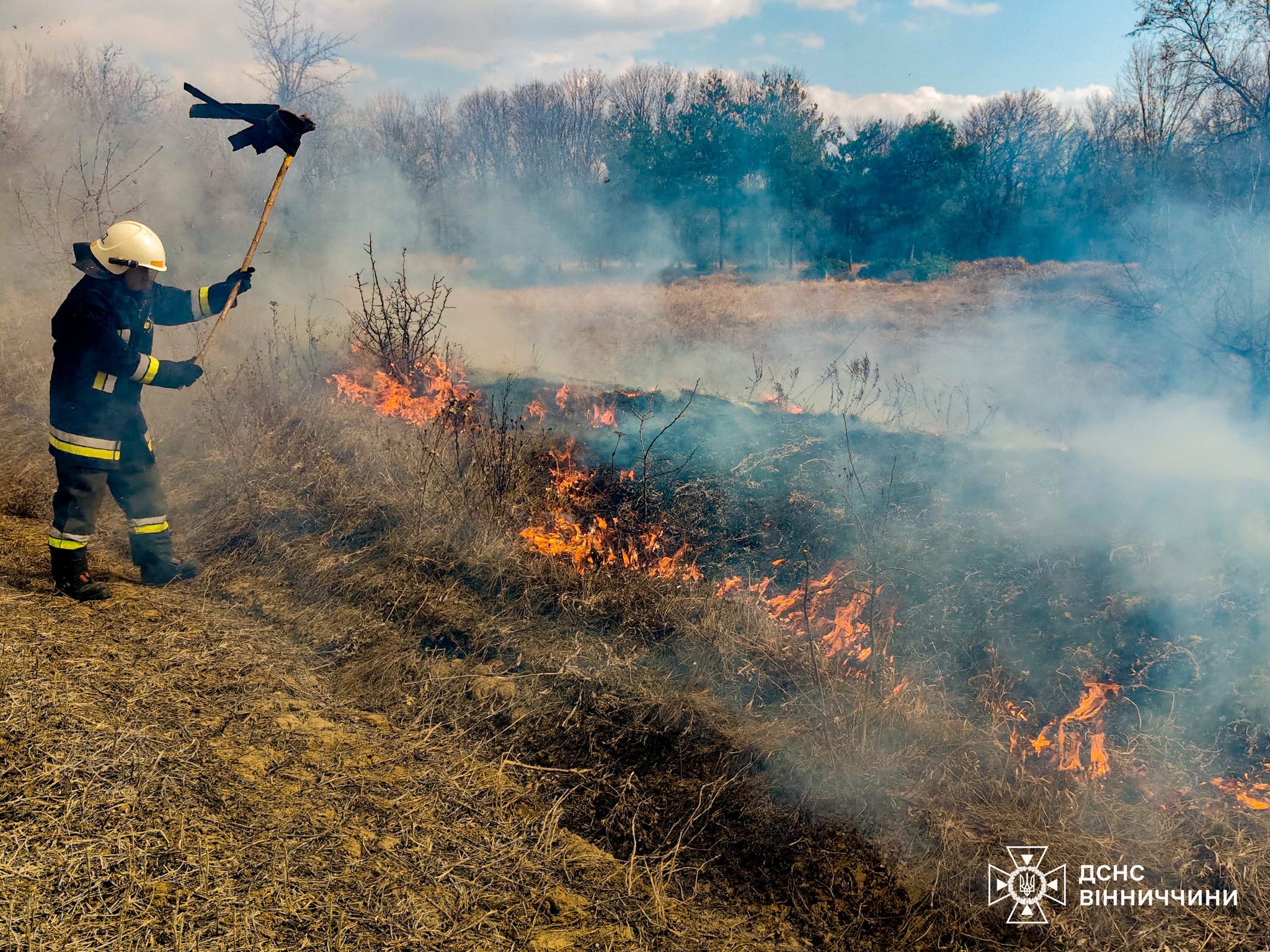 На Вінниччині за добу сталося 20 пожеж в екосистемах: рятувальники закликають не палити суху траву