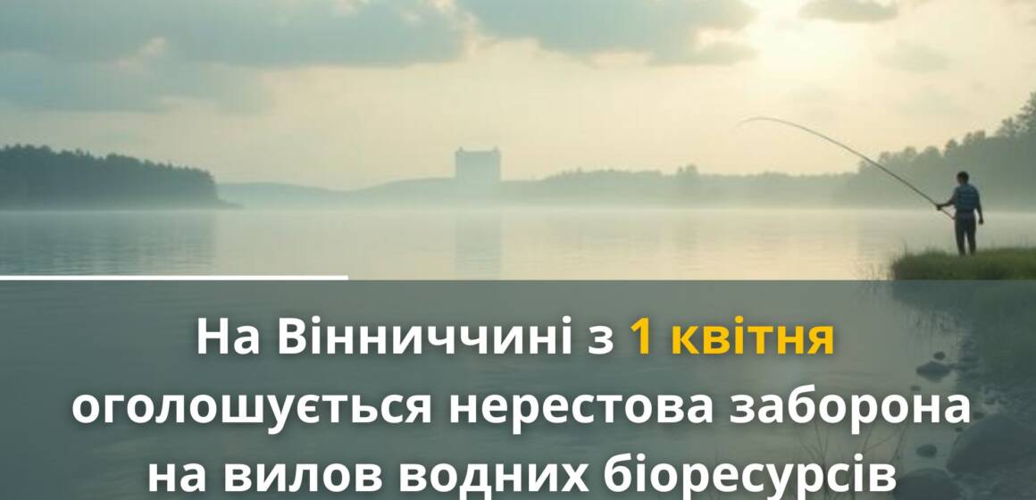Нерестова заборона-2026: де, коли та як можна рибалити на Вінниччині з 1 квітня