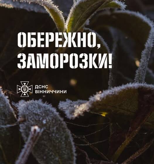 Помаранчевий рівень небезпеки: Вінниччину очікують сильні заморозки до -5°
