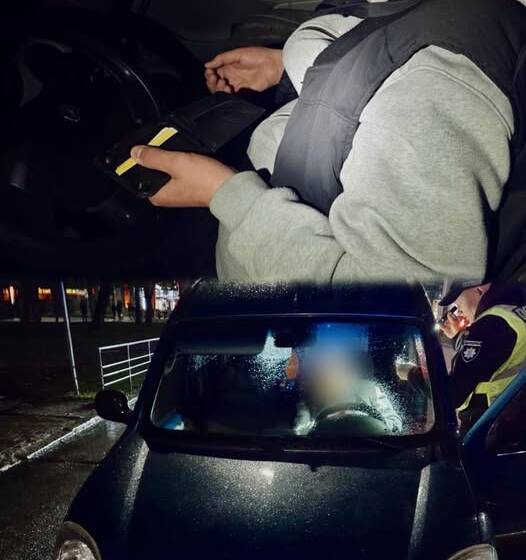 Рекордна кількість протоколів за вечір: патрульні затримали втікача з місця ДТП