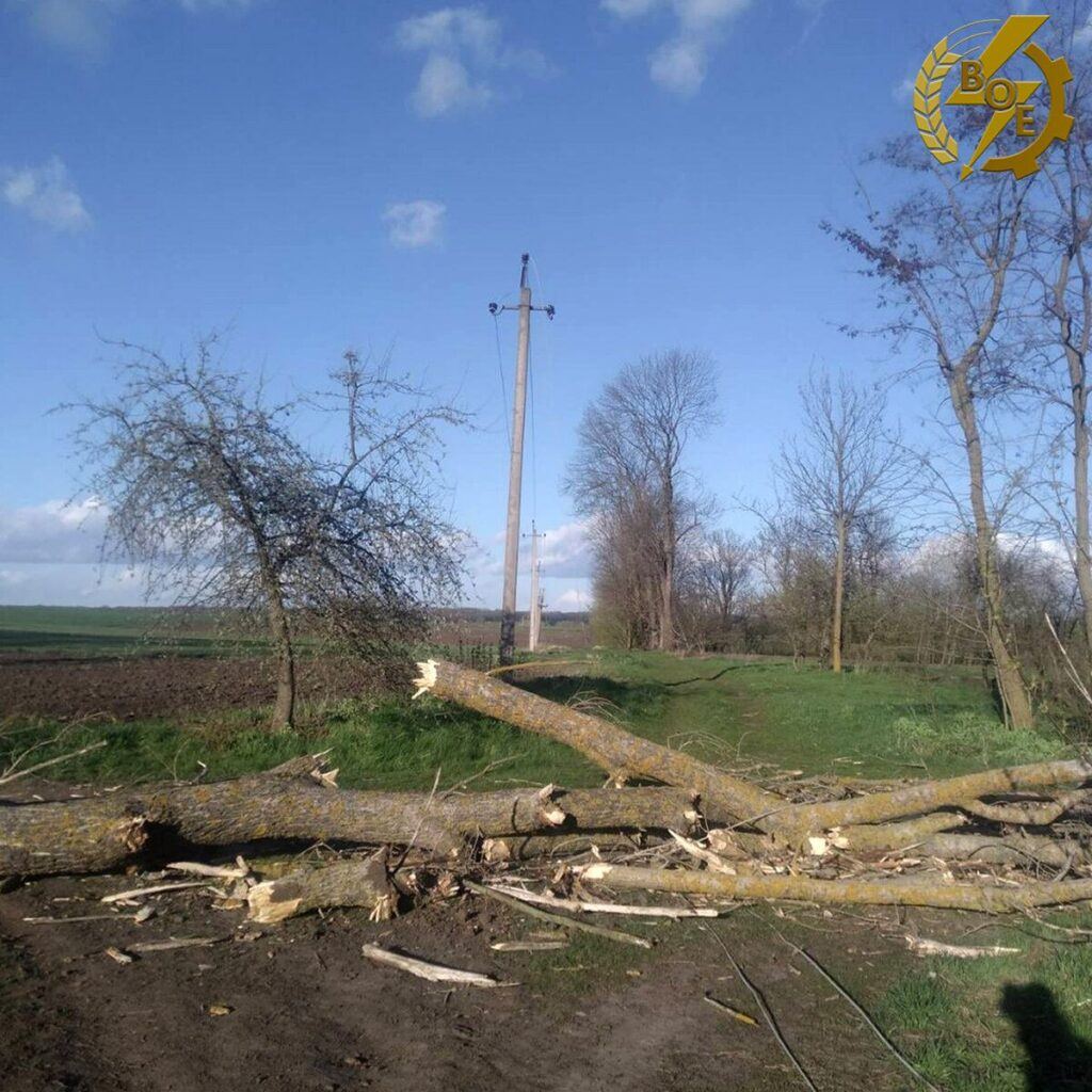 На Вінниччині після негоди відновили електропостачання для 48 тисяч абонентів