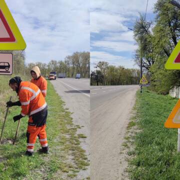 На Вінниччині оновлюють дорожні знаки на автошляхах