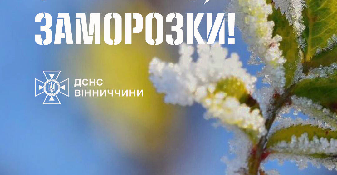 До 5 градусів морозу: вінничан попереджають про небезпечні нічні заморозки