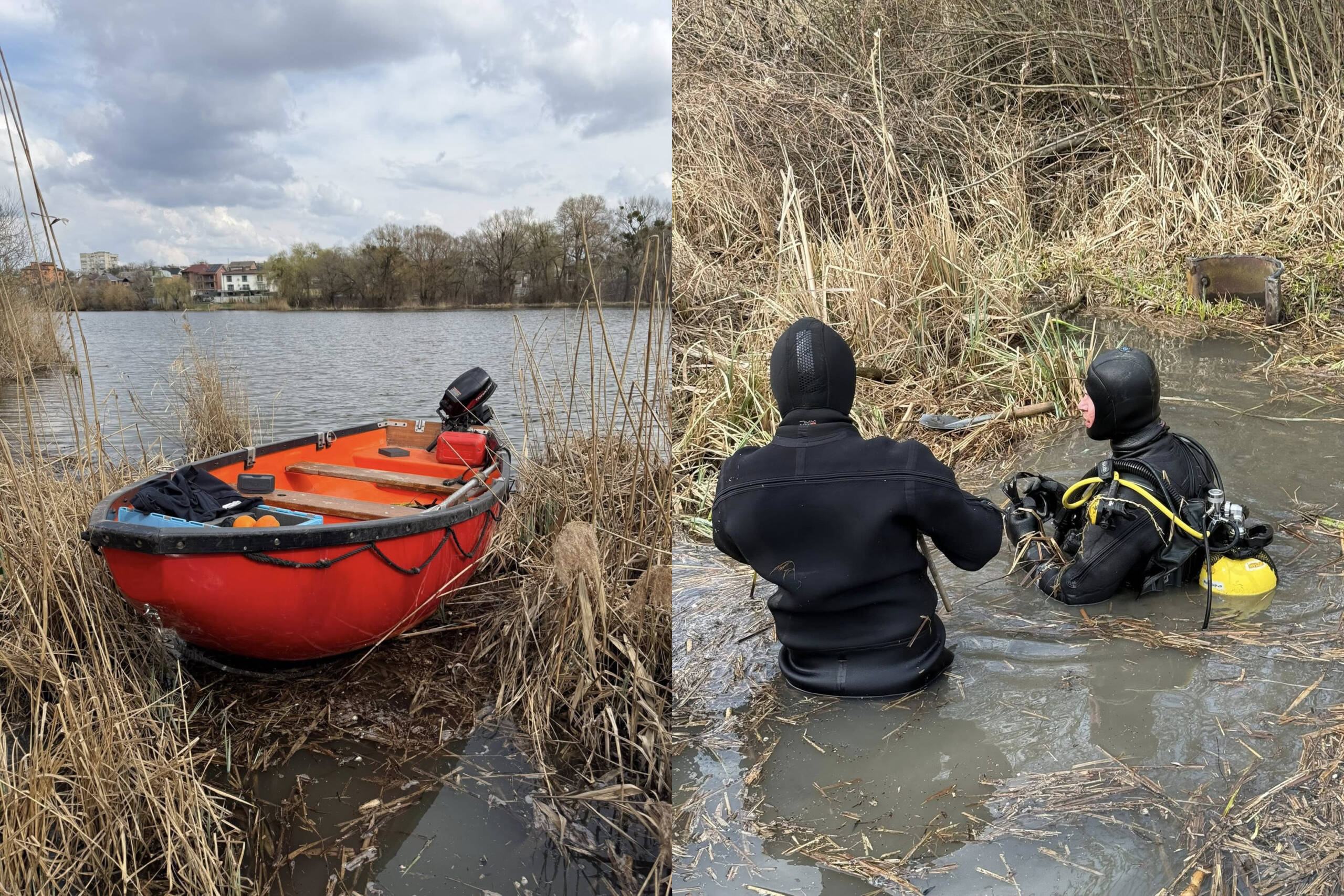 Водолази ДСНС допомогли відремонтувати магістральний водогін у Вінниці під водою