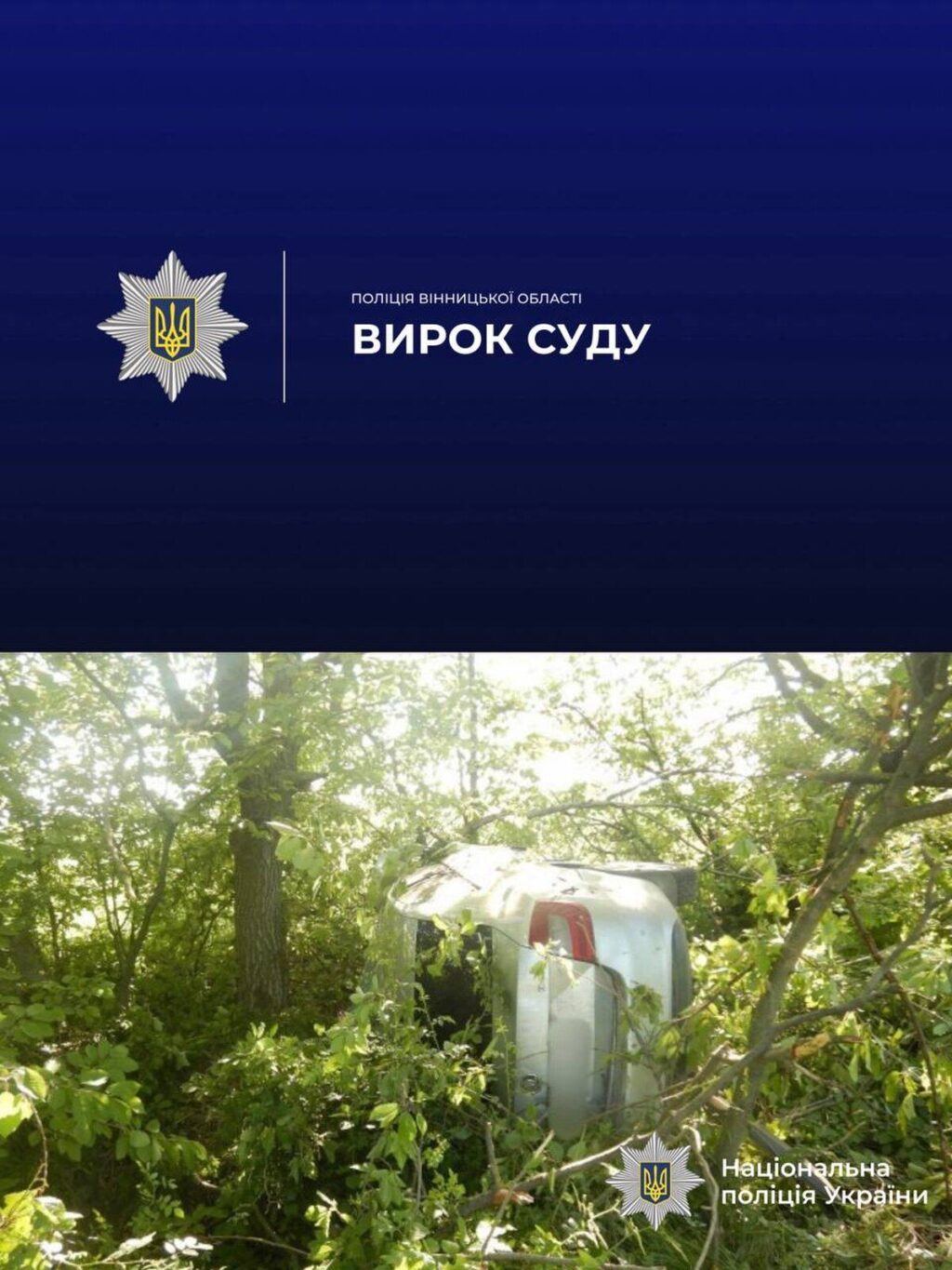 12 років за ґратами: суд виніс вирок водієві, який намагався вбити жінку, протаранивши її авто на Гайсинщині