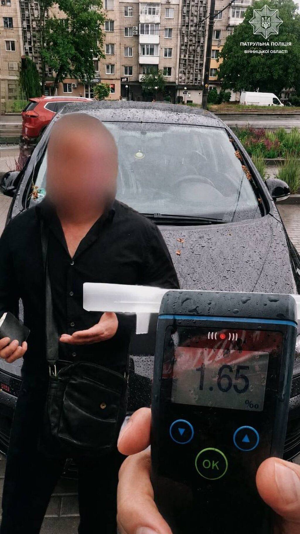 Драгер показав 1,65 проміле: у Вінниці патрульні затримали нетверезого винуватця ДТП