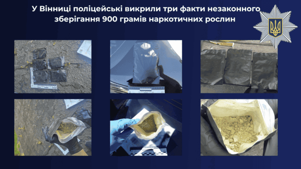 «Наркочай» у посилці та пакунки біля ТЦ: у Вінниці за вихідні поліція вилучила майже кілограм наркотиків