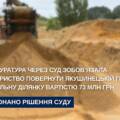 Якушинецькій громаді повернули землю для видобутку піску вартістю 73 мільйони гривень