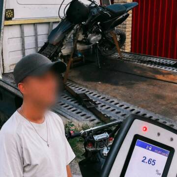 Перевищення норми у 13 разів: у Вінниці затримали нетверезого мотоцикліста без прав