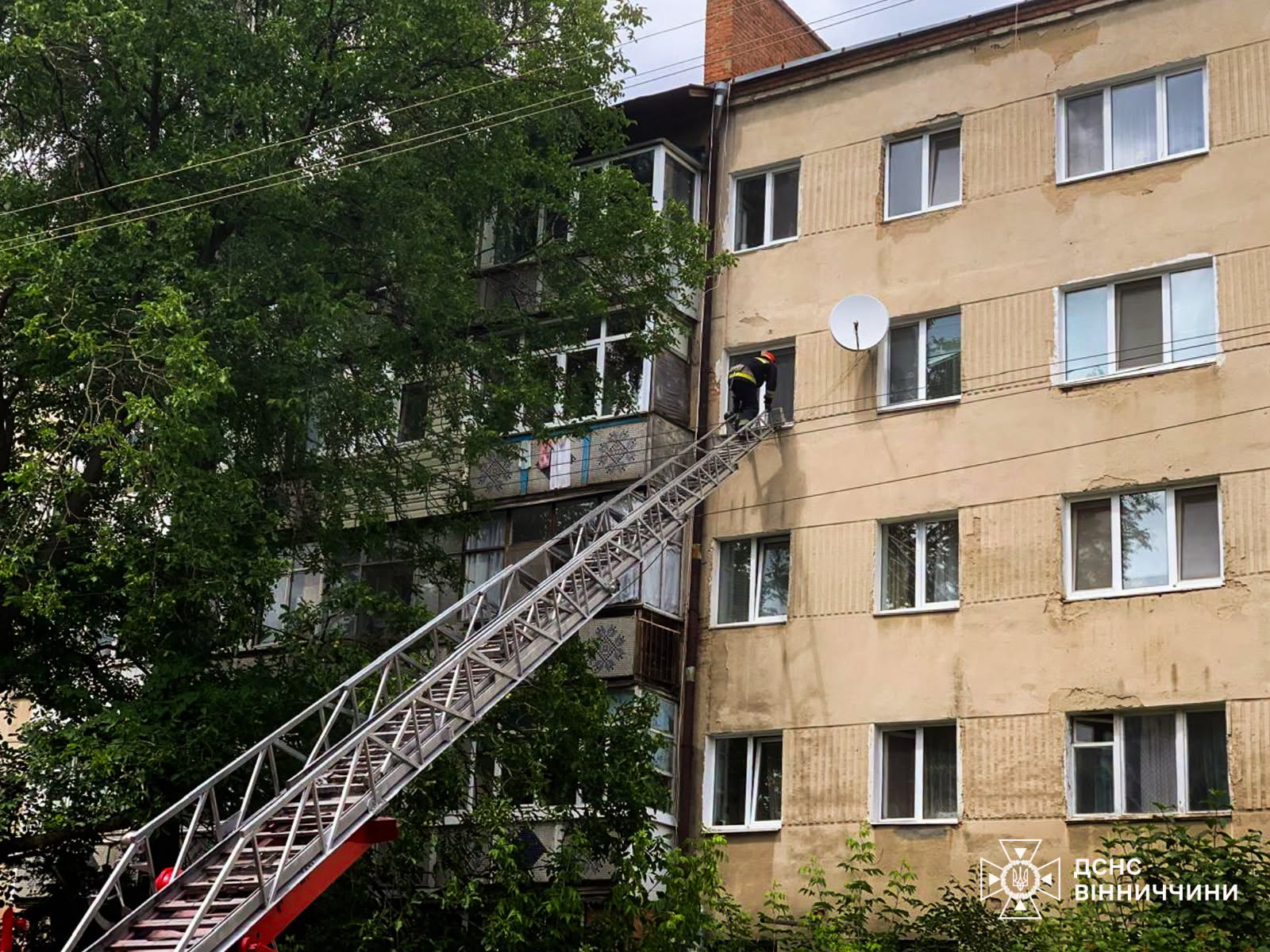 У Вінниці надзвичайники через вікно проникли до квартири та врятували пенсіонерку