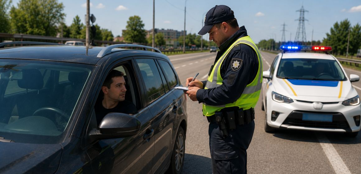 policeyskiy-vipicue-shtraf-vodiu На дорогах Вінниччини поменшало смертельних ДТП, але зросла кількість травмованих