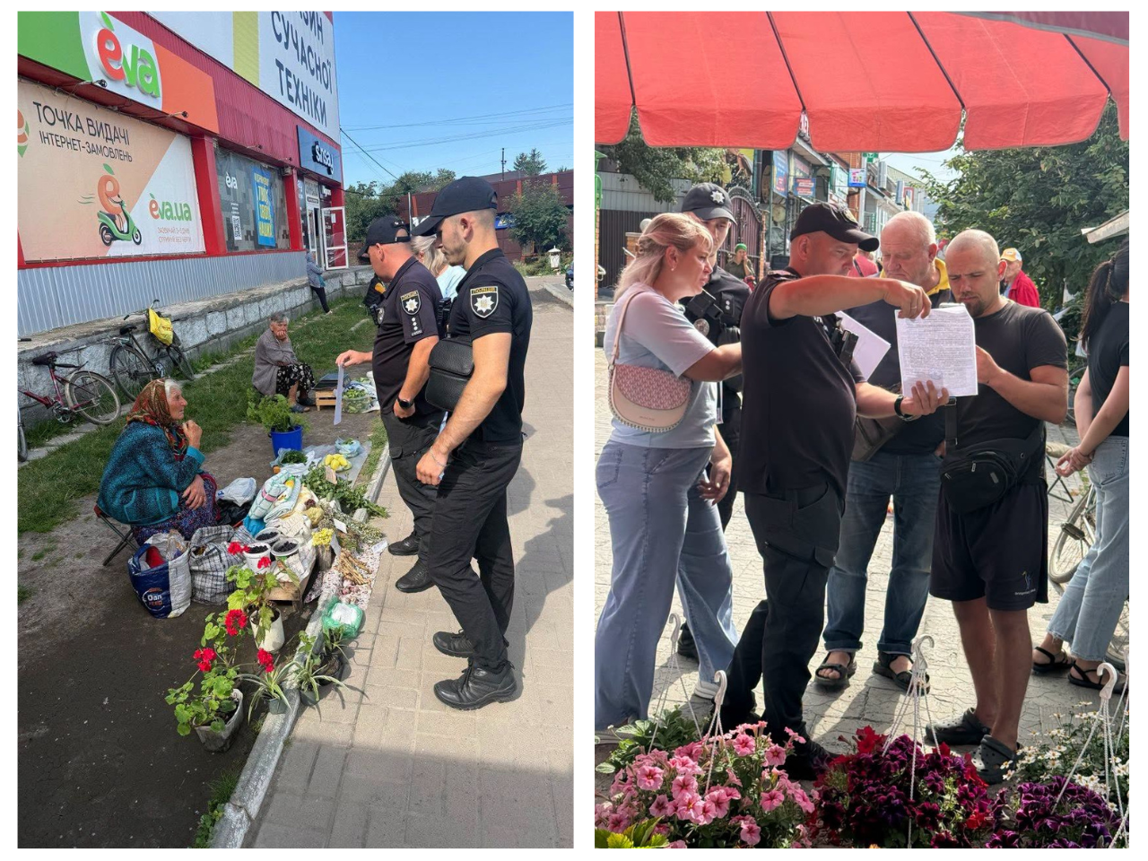 Правоохоронці у Гайсині провели рейд проти несанкціонованої стихійної торгівлі