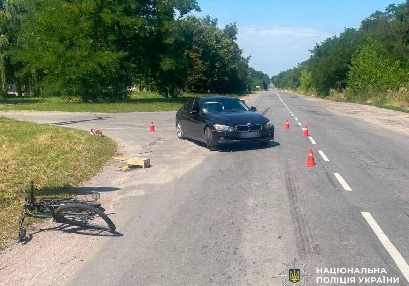 У Жмеринці велосипедист потрапив до лікарні після зіткнення з легковиком