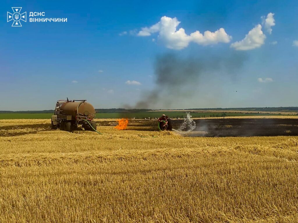 Понад 8 гектарів землі вигоріло на Вінниччині за добу