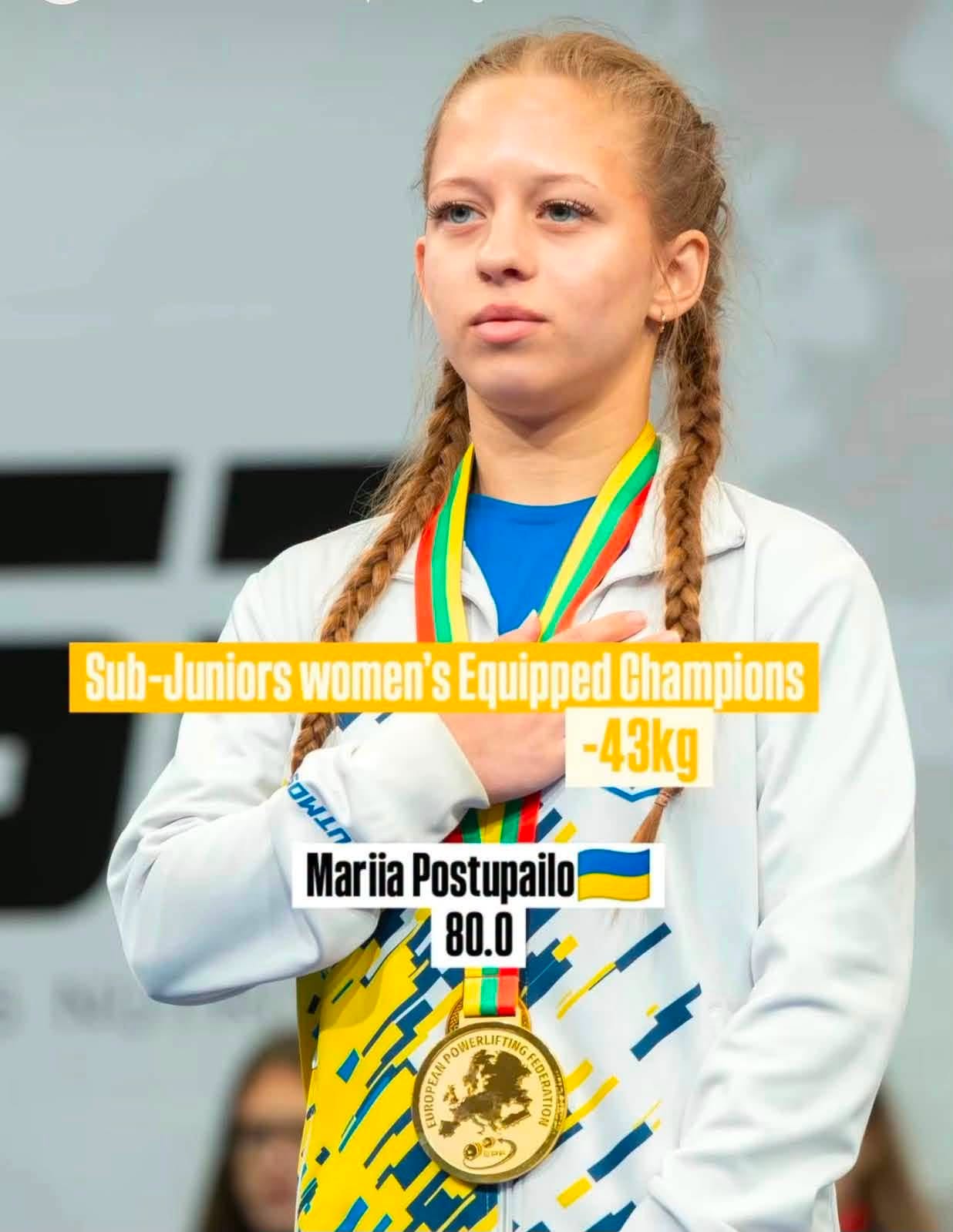 Європейський тріумф: пауерліфтерка з Вінниці виборола три нагороди на чемпіонаті Європи