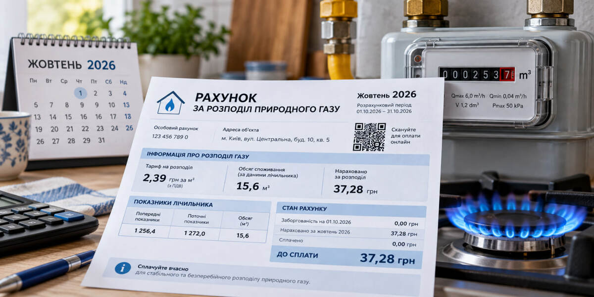 Оновлені платіжки за газ з 1 жовтня: що змінилося в рахунках та як зручно сплачувати онлайн
