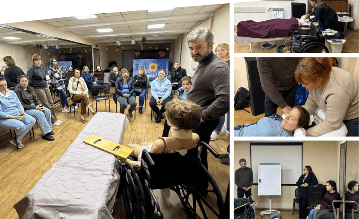 Практичні навички догляду за дітьми з інвалідністю. У Вінницькому центрі реабілітації «Гармонія» імені Раїси Панасюк організували тренінг для мам та батьків клієнтів закладу